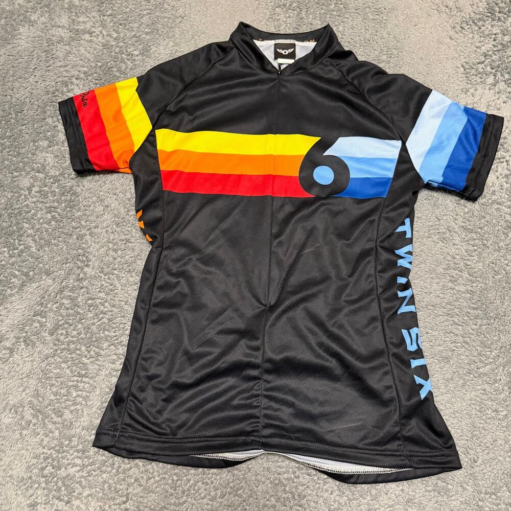 Twin Six Cycling Jersey Womens Medium Club Raglan Grand Prix Zip